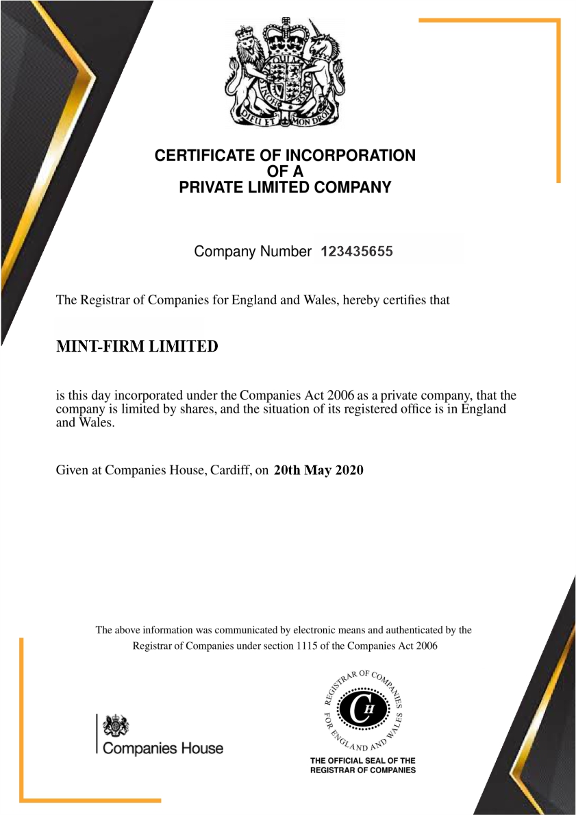 certificate